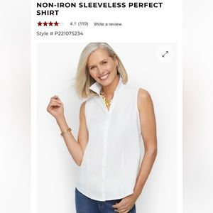 Talbots Non-Iron Sleeveless Perfect Shirt